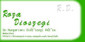 roza dioszegi business card