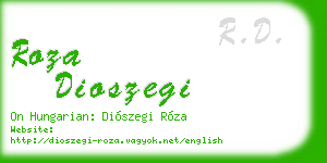roza dioszegi business card